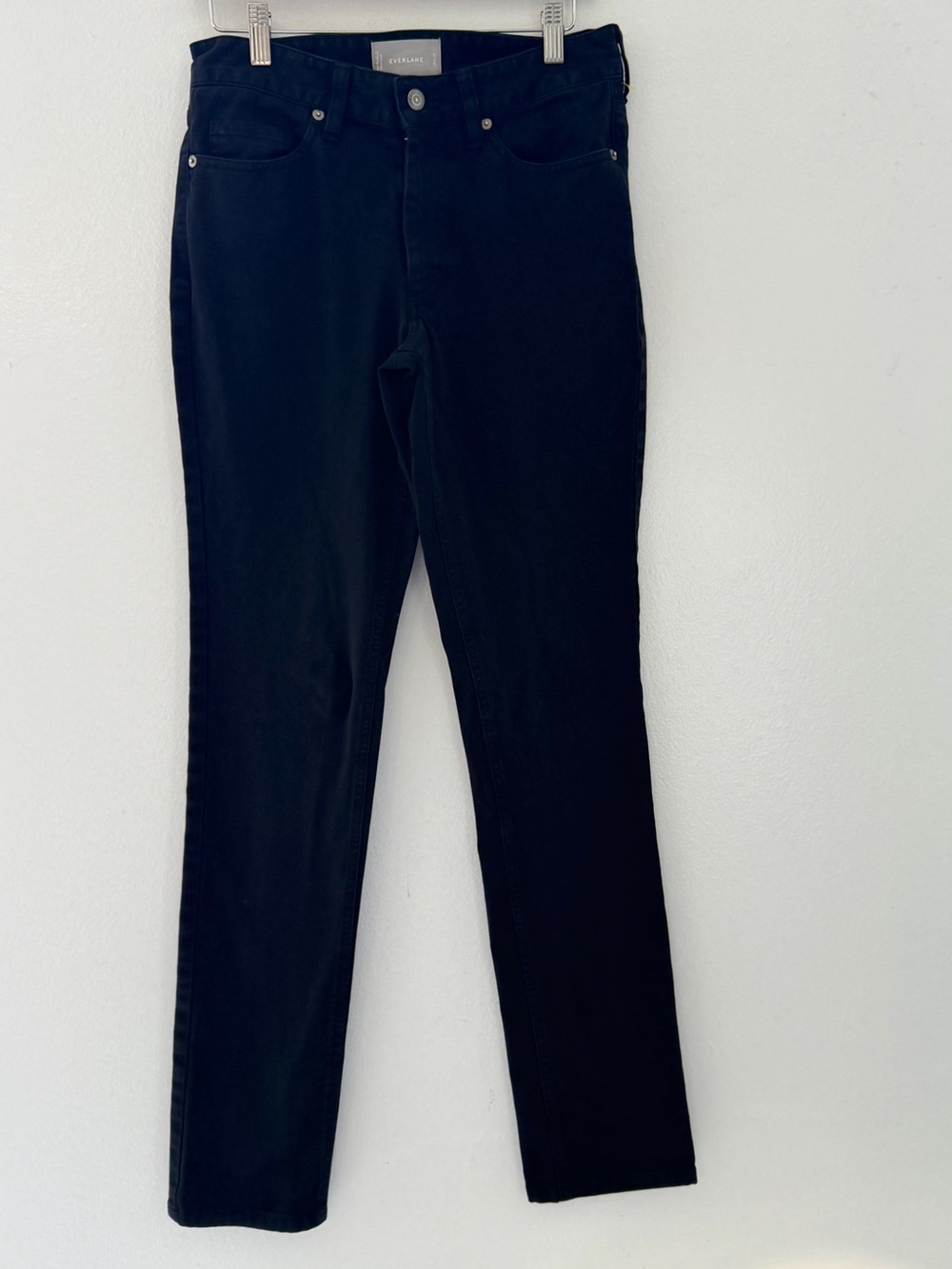 Everlane Black Slim Straight Jeans 28x32 High Rise Minimalist Capsule Aesthetic